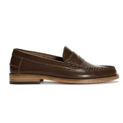 PENNY LOAFER IN POLIDO LEATHER | BROWN
