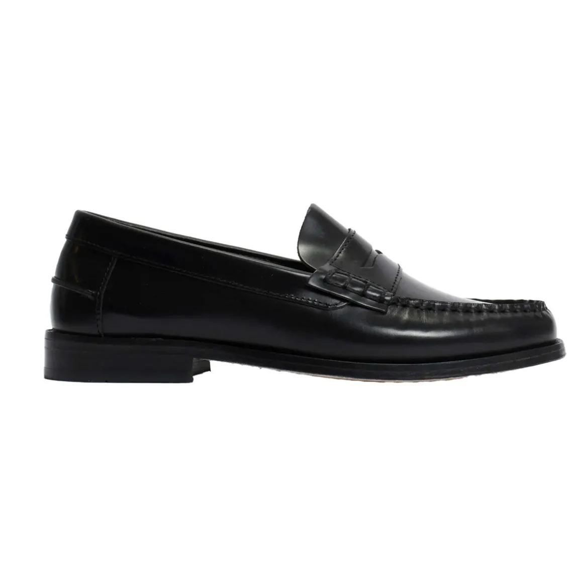 PENNY LOAFER IN POLIDO LEATHER | BLACK