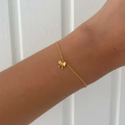 PETIT BOW M/STEN ARMBÅND | FORGYLDT