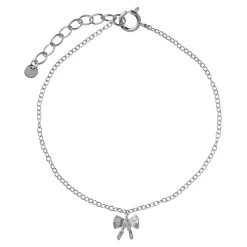 PETIT BOW M/STEN ARMBÅND | SØLV