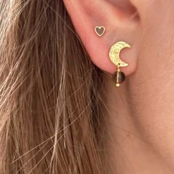 PETIT CLAIRE DE LUNE EARRING | MOCHA