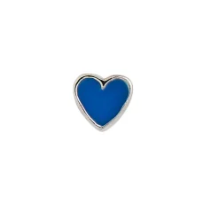 PETIT LOVE HEART, SØLV 1 STK | COBALT BLUE