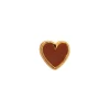 PETIT LOVE HEART W/ENAMEL, FG | MOCHA