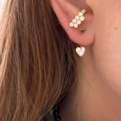 PETIT LOVE HEART W/ENAMEL, FG | MOCHA