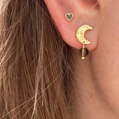 PETIT LOVE HEART W/ENAMEL, FG | MOCHA