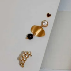 PETIT LOVE HEART W/ENAMEL, FG | MOCHA