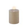 PILLAR CANDLE 7,8X10,1CM | SANDSTONE