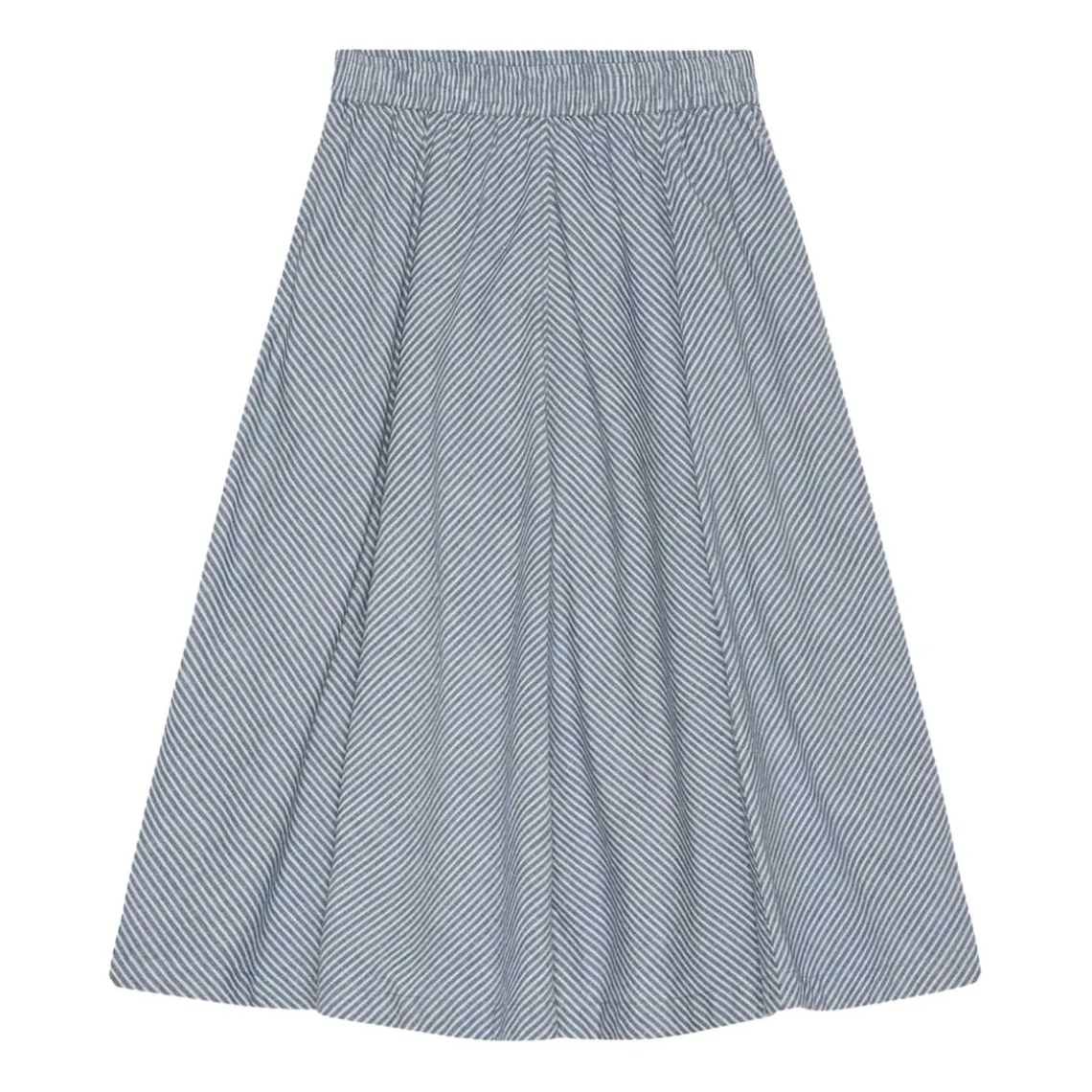 PIN STRIPE SKIRT | SEA BLUE/WHITE