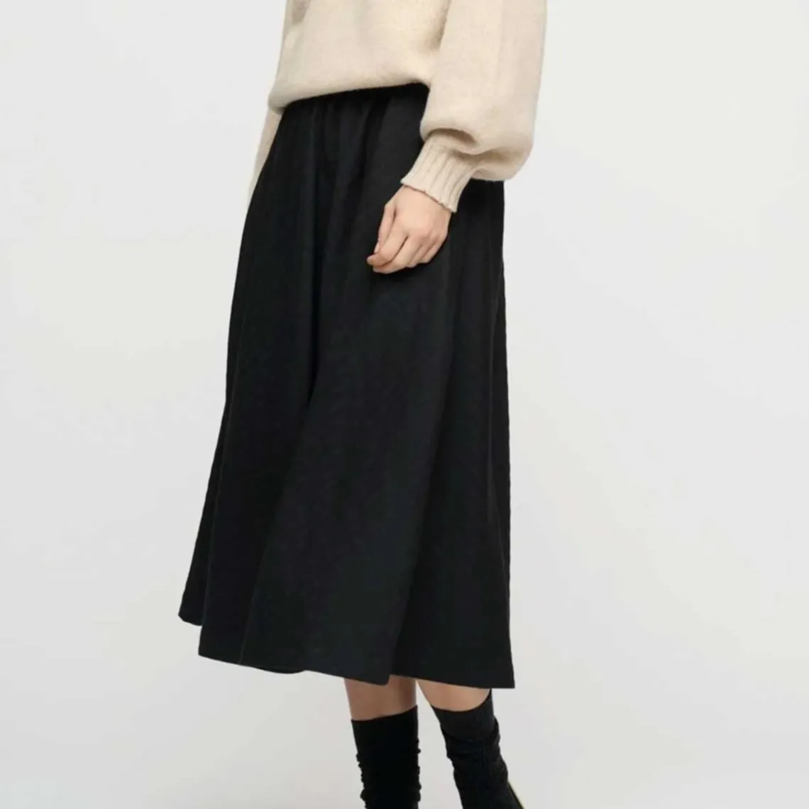 PIN TWILL SKIRT | MOONLESS NIGHT