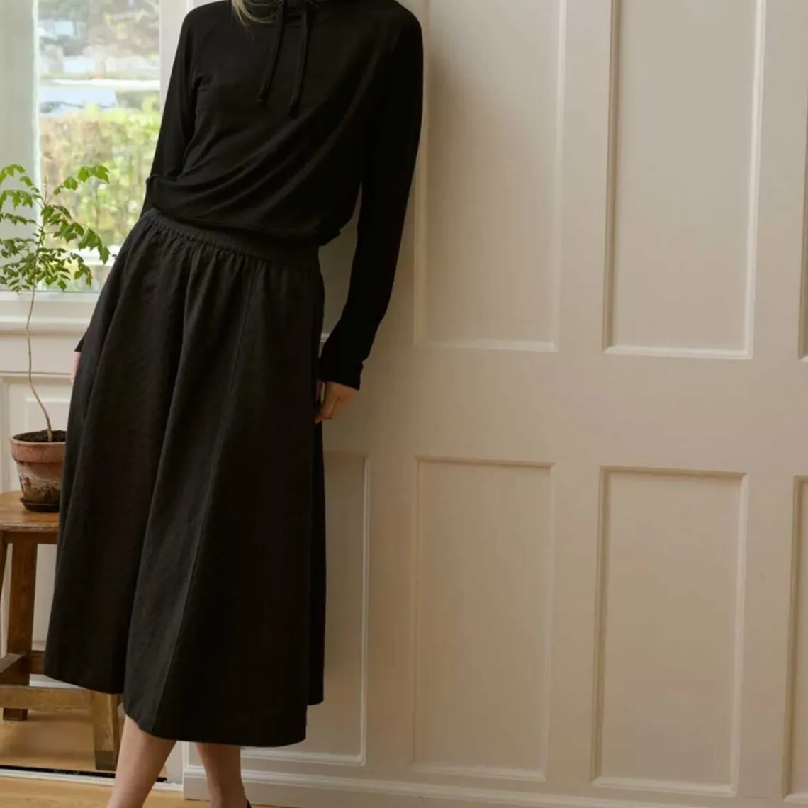 PIN TWILL SKIRT | MOONLESS NIGHT