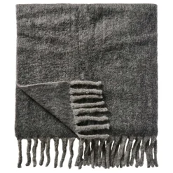 PLAID M/FRYNSER | ANTRACIT M/LYSEGRÅ