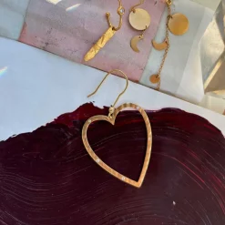 POWER HEART ØRERING 1 STK. | FORGYLDT