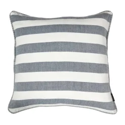 PUDE BOMULD 50x50 CM | DARK BLUE/WHITE