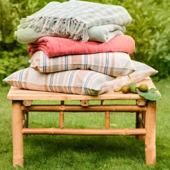 PUDE HØRFARVET 50X70 CM | ROSA/LYSEGRØN/GRØN