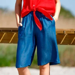 PUEBLO TENCEL SHORTS | JEANS BLUE