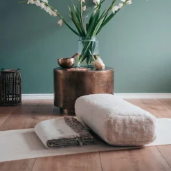 RELEASE WOOL RECTANGULAR BOLSTER | SAND