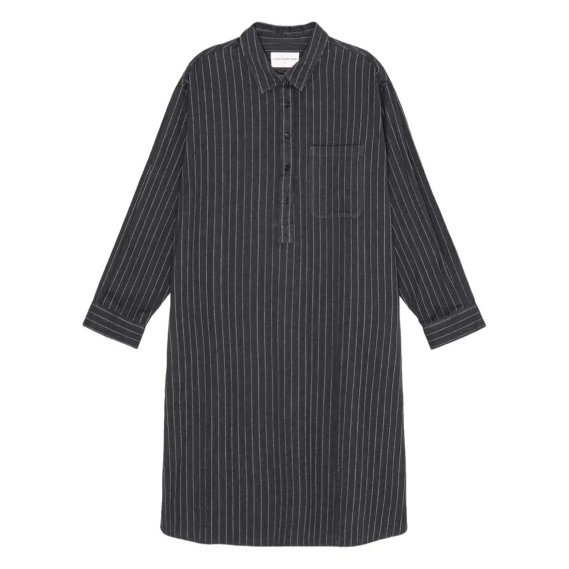 RELIEVE STRIBET SKJORTEKJOLE | MOONLESS/TAUPE