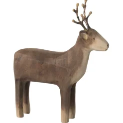 RENSDYR I TRÆ - LILLE 16,5X13,5 CM