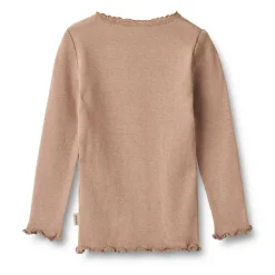 RIB T-SHIRT M/LANGE ÆRMER | NOUGAT ROSE