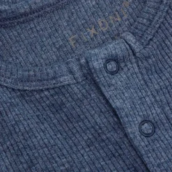 ROMPERS LS RIB MELANGE | VINTAGE INDIGO MELANGE