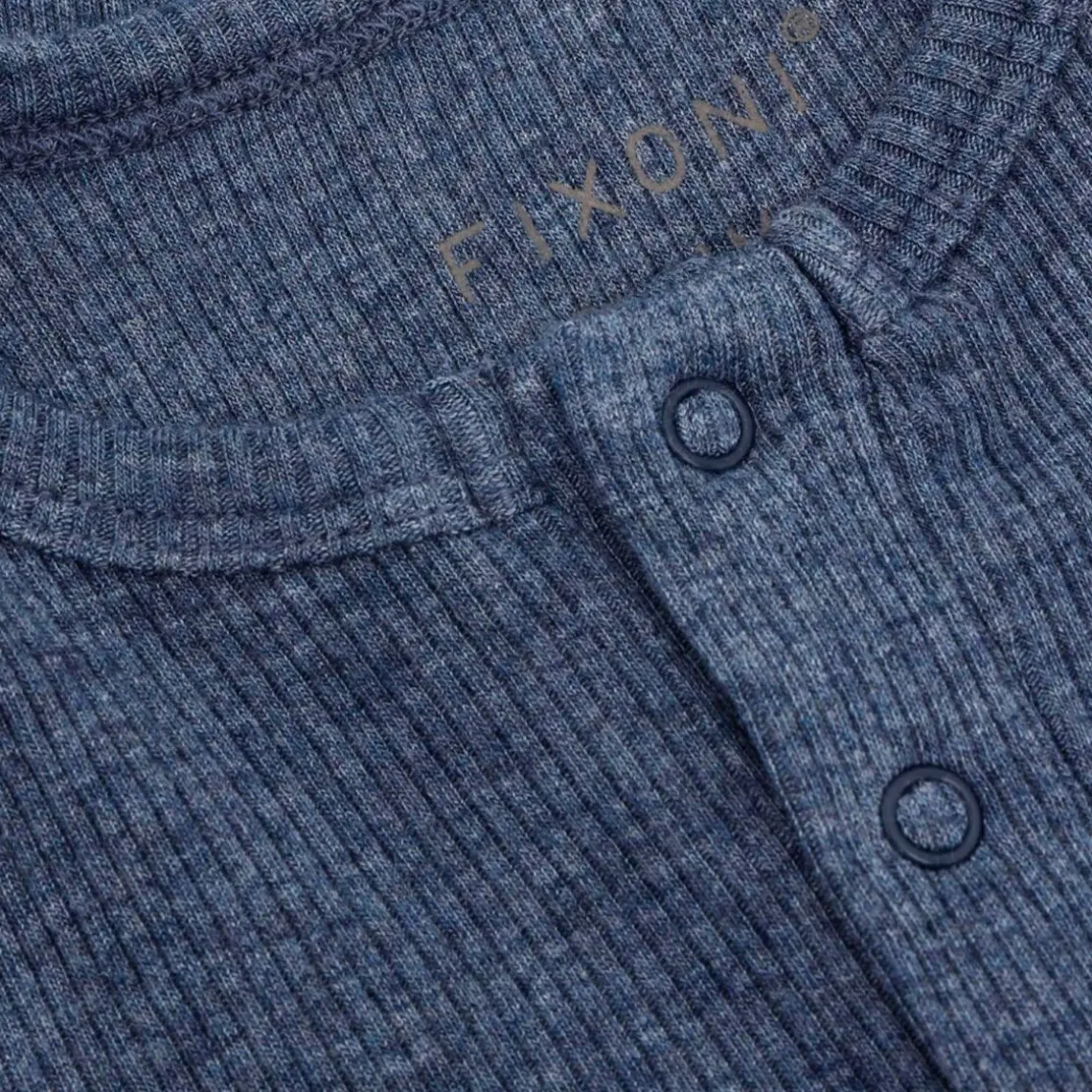 ROMPERS LS RIB MELANGE | VINTAGE INDIGO MELANGE