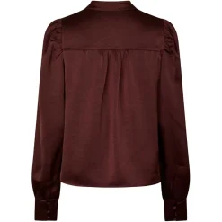 ROSSLYN HEAVY SATEEN BLOUSE | BURGUNDY