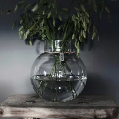 RUND GLASVASE 21X22 CM