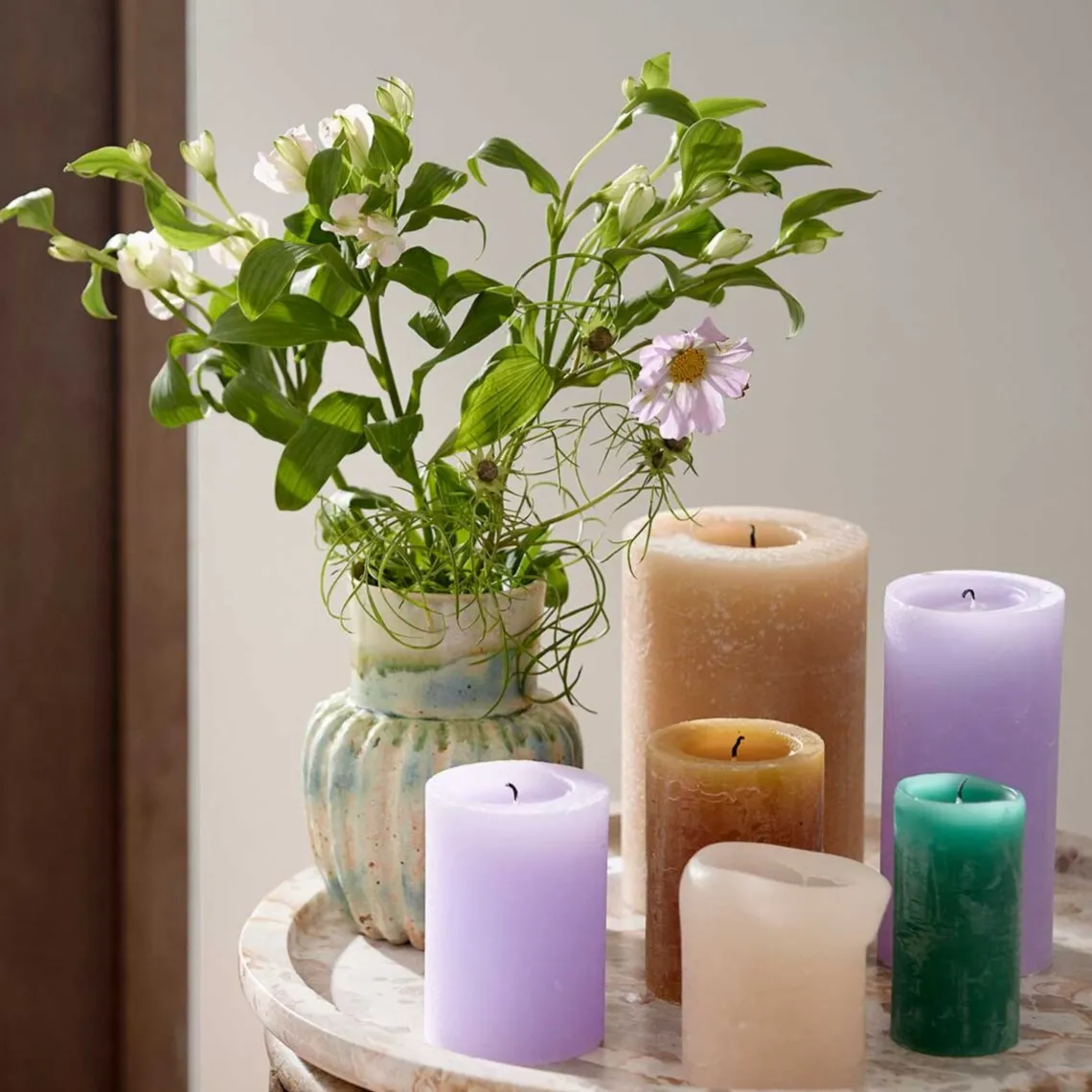 RUSTIC CANDLE 7X20 - 75 TIMER | VIOLET