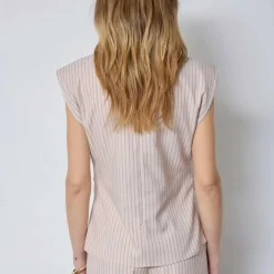 SALVIE PLEAT TOP | BONE