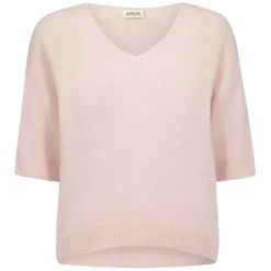 SARAH ALPACA V-NECK | DUSTY ROSE