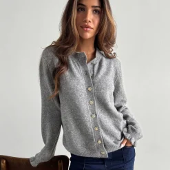 SISSE GOLD CARDIGAN | GREY