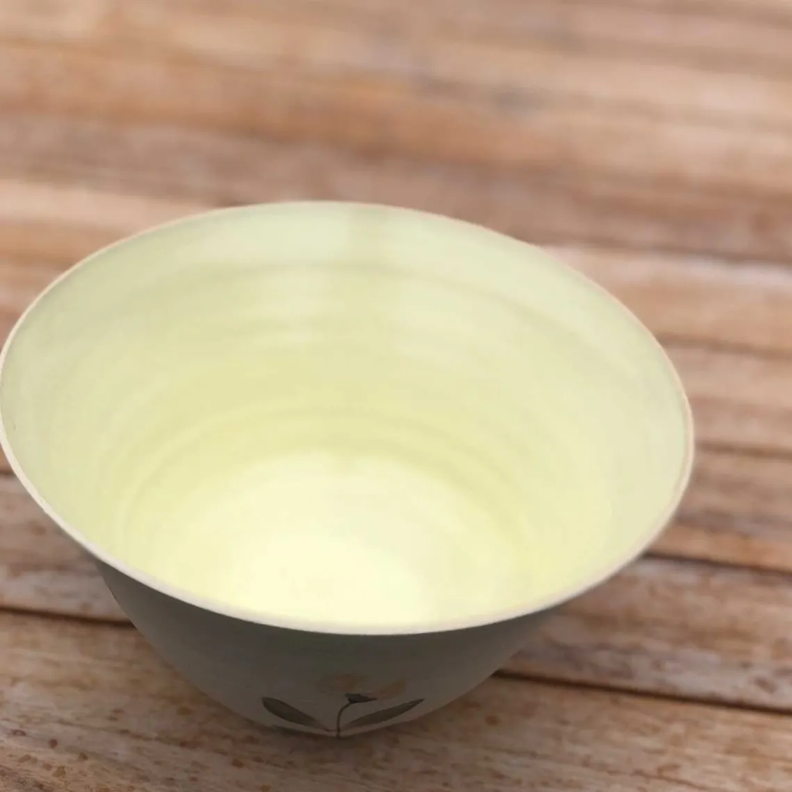 SKÅL 15X6 CM | GUL/MILD BLOMST