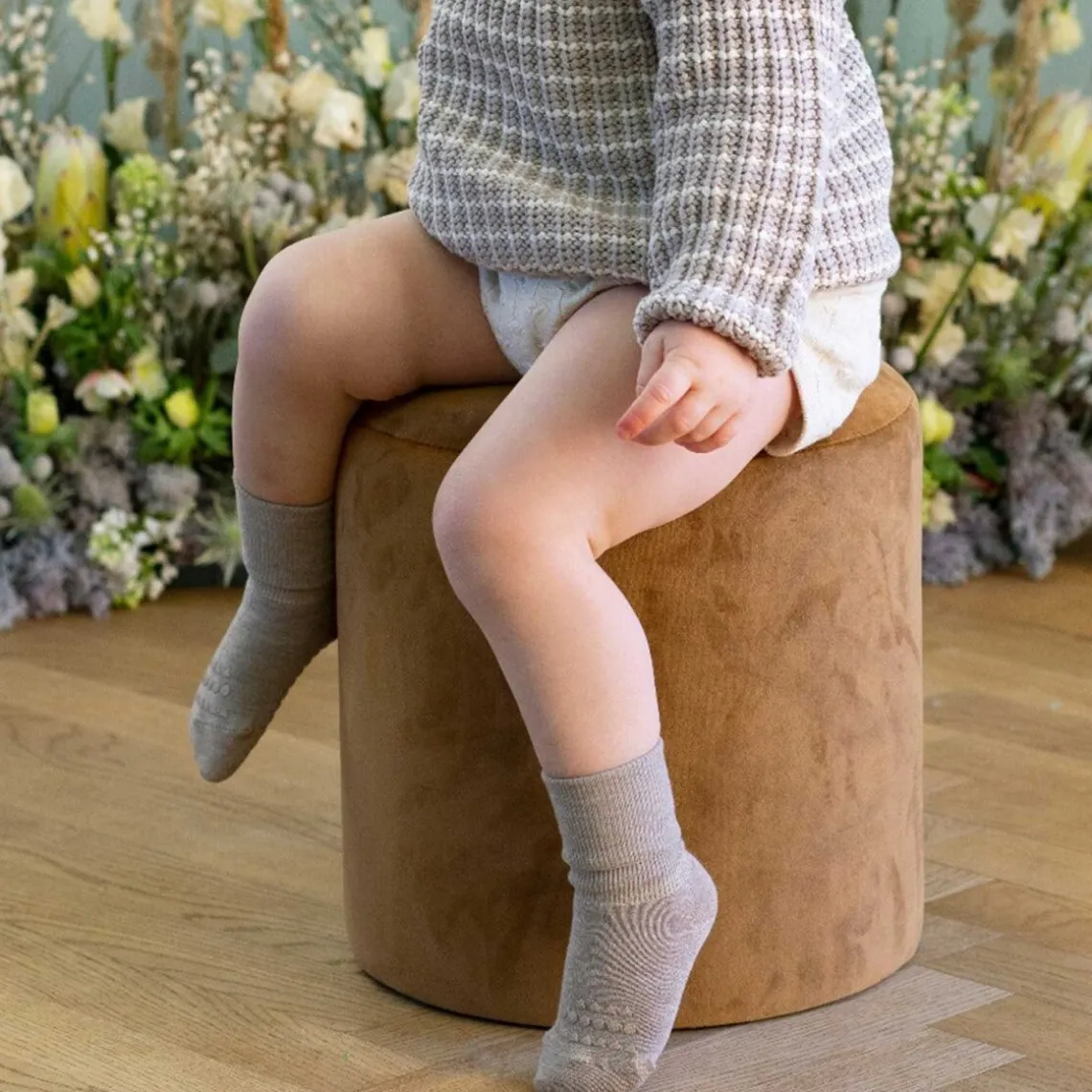 SKRIDSIKRE STRØMPER ULD | SAND