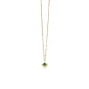 SOLEIL NECKLACE | FORGYLDT M/PETROL GREEN