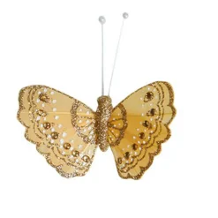 SOMMERFUGL M/CLIPS 10 CM | GUL