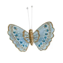 SOMMERFUGL M/CLIPS 10 CM | LYSEBLÅ