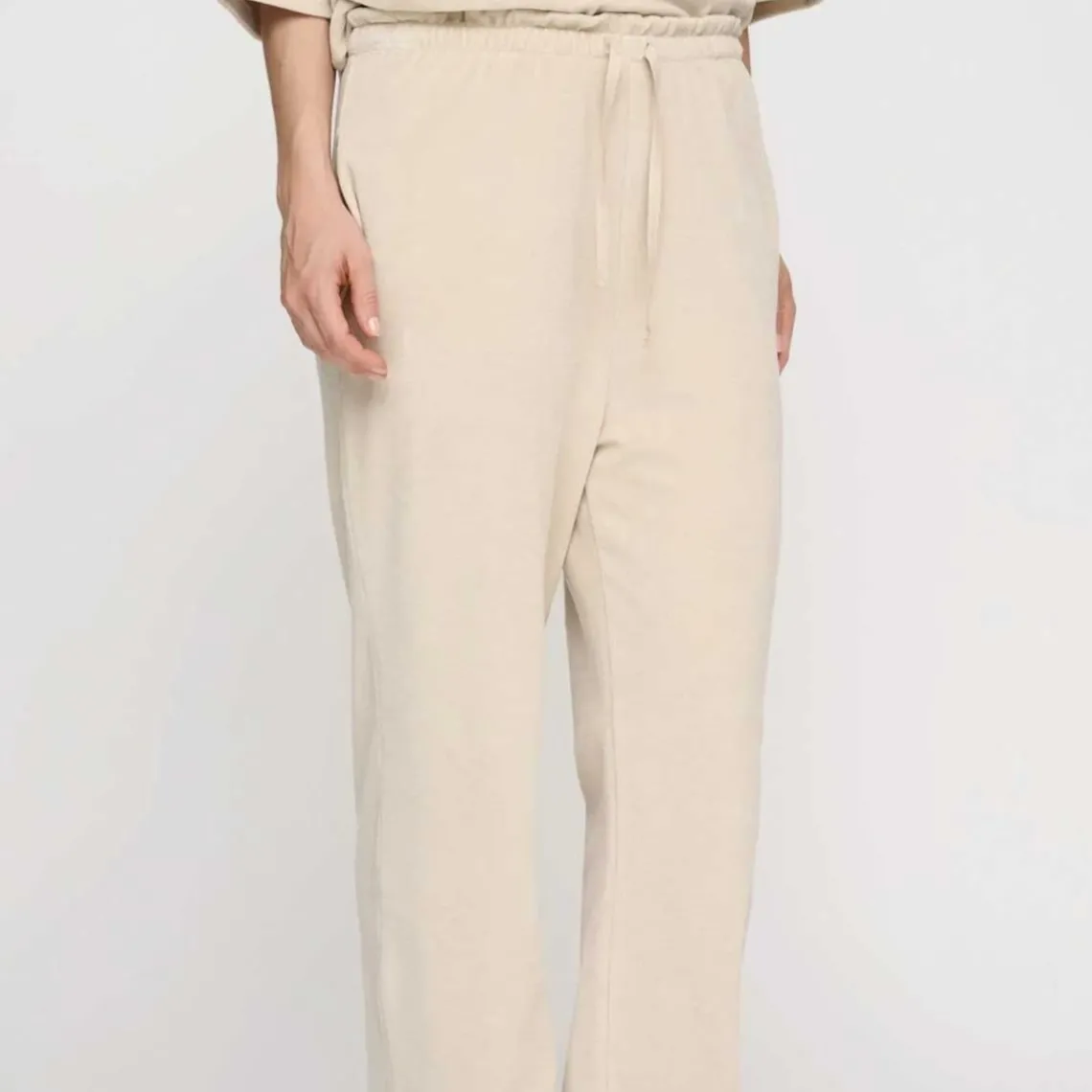 SONJA VELVET PANTS | PURE BEIGE