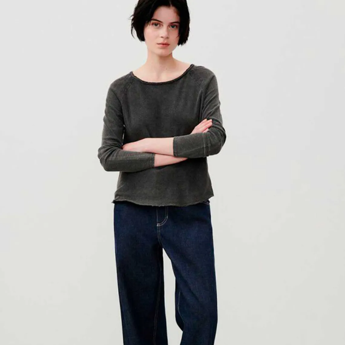 SONOMA LS T-SHIRT | SORT VINTAGE