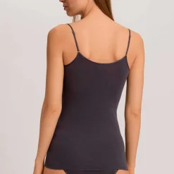 SPAGHETTI TOP I BOMULD | BLACK PEARL