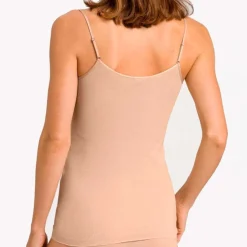 SPAGHETTI TOP I BOMULD | BEIGE