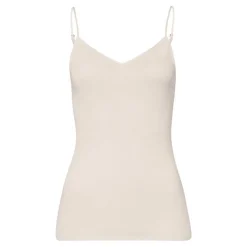 SPAGHETTI TOP I BOMULD | PALE CREAM