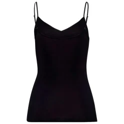 SPAGHETTI TOP I BOMULD | SORT