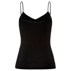 SPAGHETTI TOP I ULD/SILKE | SORT