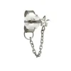 STAR ETOILE W/CHAIN EARRING 1 STK | SØLV