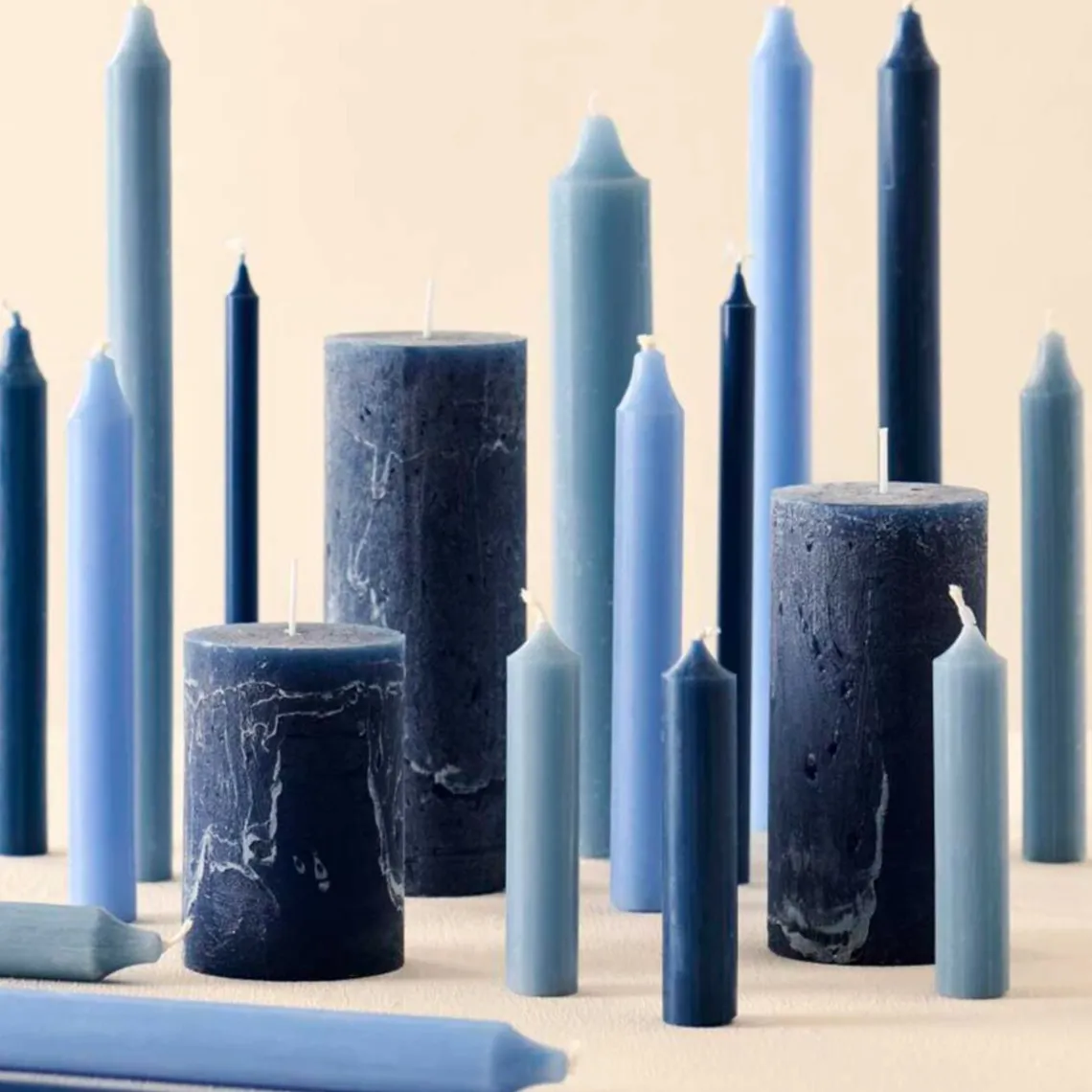 STEARINLYS - RUSTIK | CORNFLOWER