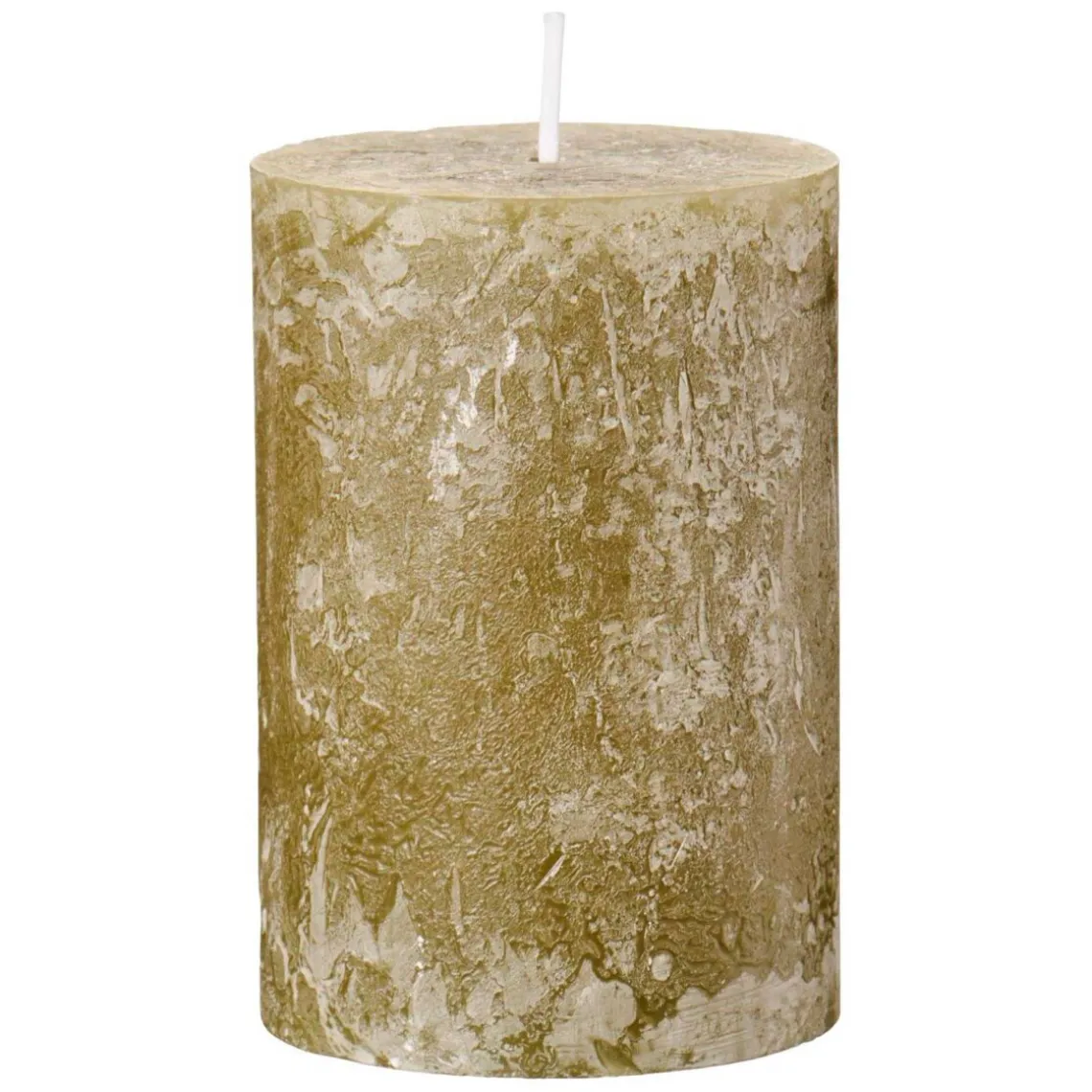 STEARINLYS - RUSTIK | OLIVENGRØN