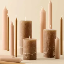 STEARINLYS - RUSTIK H14CM Ø6,8 | HONEY