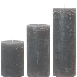 STEARINLYS 7X10 CM - 45 TIMER | GRAU