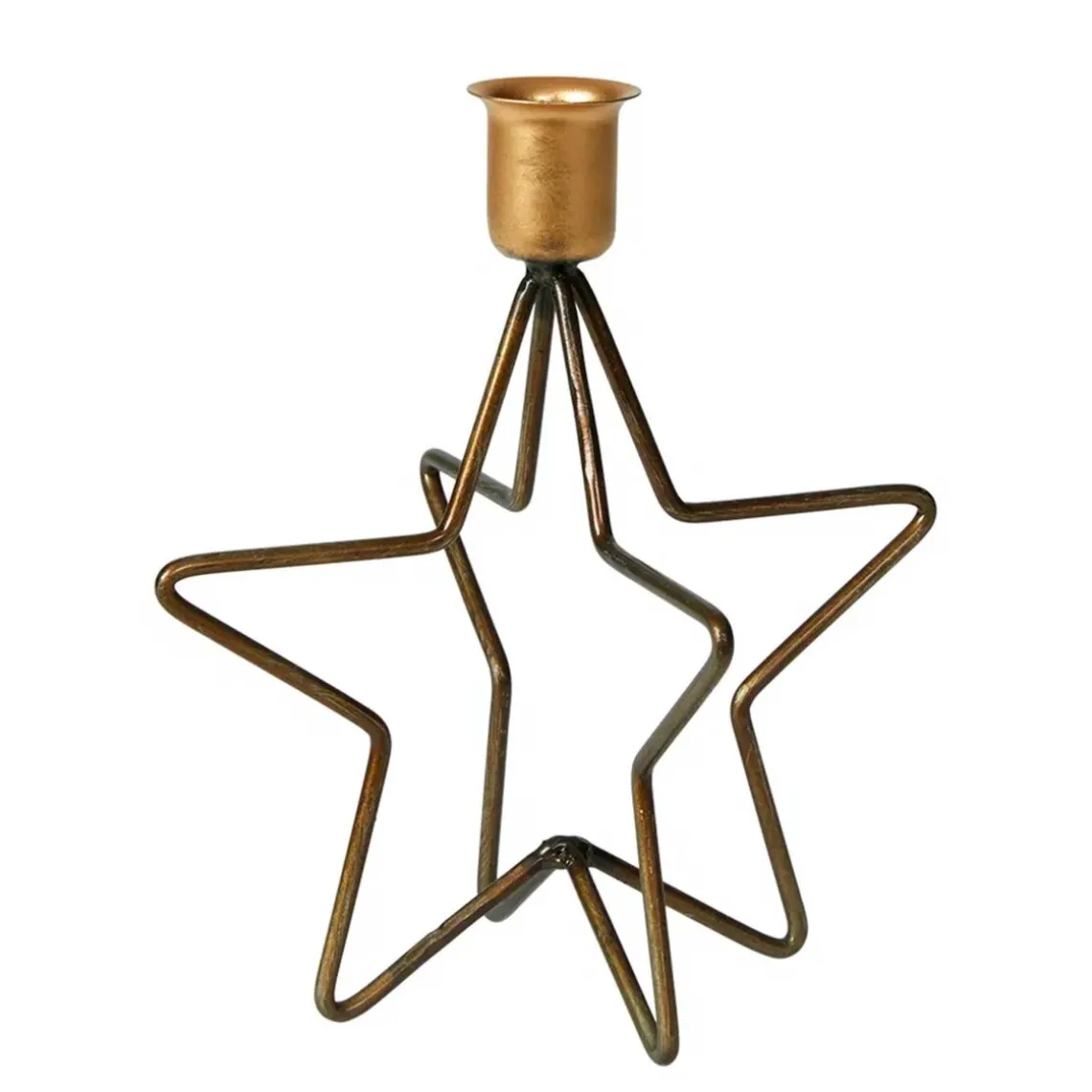 STJERNE STAGE METAL 11X17CM | ANTIQUE BLACK/GOLD