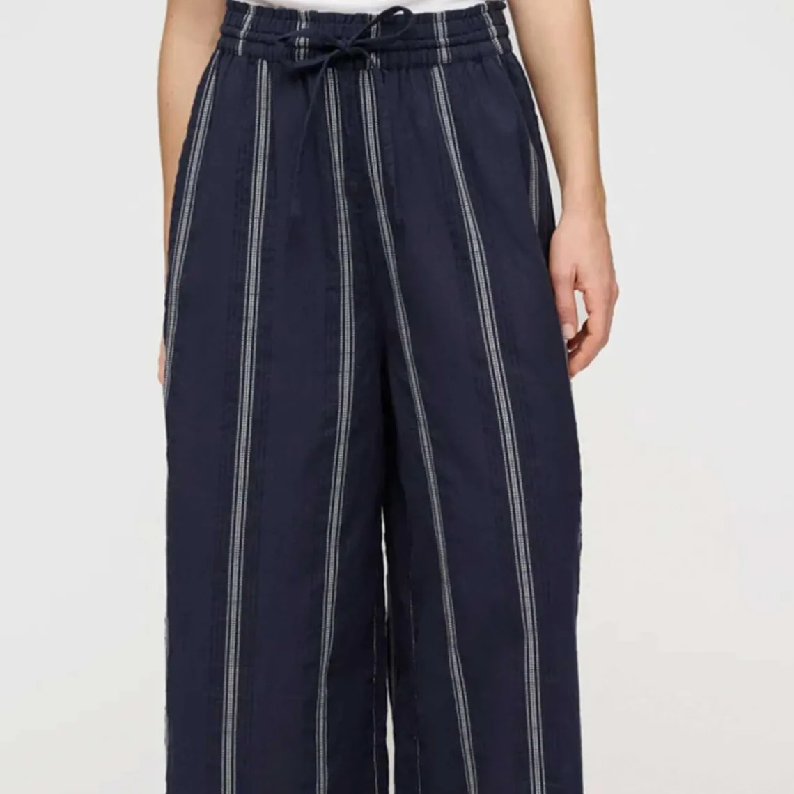 STORIE STRIPE PANTS | DARK NAVY/WHITE